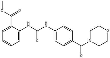 methyl 2-(3-(4-(morpholine-4-carbonyl)phenyl)ureido)benzoate Structural