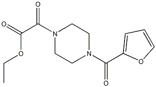 ethyl 2-(4-(furan-2-carbonyl)piperazin-1-yl)-2-oxoacetate Structural