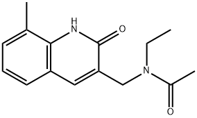 N-ethyl-N-[(8-methyl-2-oxo-1,2-dihydroquinolin-3-yl)methyl]acetamide Structural