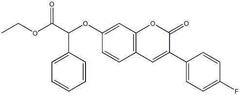 ethyl 2-((3-(4-fluorophenyl)-2-oxo-2H-chromen-7-yl)oxy)-2-phenylacetate Structural