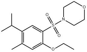 ethyl 4-isopropyl-5-methyl-2-(4-morpholinylsulfonyl)phenyl ether Structural