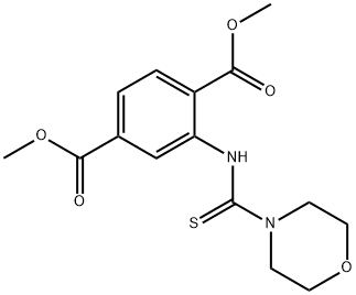 dimethyl 2-(morpholine-4-carbothioamido)terephthalate Structural