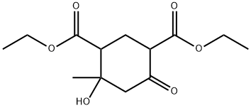 diethyl 4-hydroxy-4-methyl-6-oxocyclohexane-1,3-dicarboxylate Structural