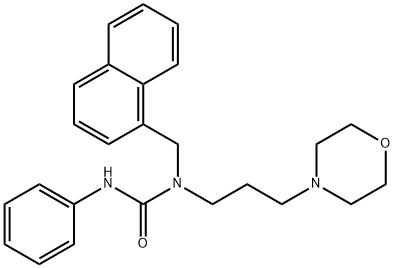 N-[3-(4-morpholinyl)propyl]-N-(1-naphthylmethyl)-N'-phenylurea Structural