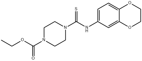 ethyl 4-((2,3-dihydrobenzo[b][1,4]dioxin-6-yl)carbamothioyl)piperazine-1-carboxylate Structural