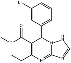 methyl 7-(3-bromophenyl)-5-ethyl-1,7-dihydro-[1,2,4]triazolo[1,5-a]pyrimidine-6-carboxylate Structural