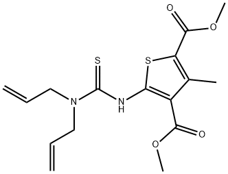 dimethyl 5-(3,3-diallylthioureido)-3-methylthiophene-2,4-dicarboxylate Structural