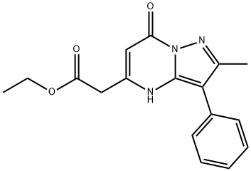 ethyl 2-(2-methyl-7-oxo-3-phenyl-4,7-dihydropyrazolo[1,5-a]pyrimidin-5-yl)acetate Structural