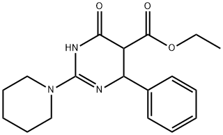 ethyl 6-oxo-4-phenyl-2-(piperidin-1-yl)-1,4,5,6-tetrahydropyrimidine-5-carboxylate Structural