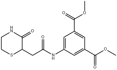 dimethyl 5-(2-(3-oxothiomorpholin-2-yl)acetamido)isophthalate Structural