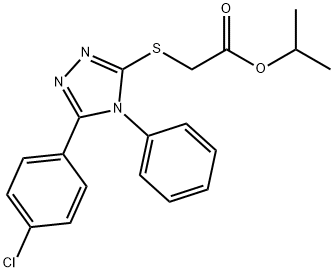 isopropyl 2-((5-(4-chlorophenyl)-4-phenyl-4H-1,2,4-triazol-3-yl)thio)acetate Structural