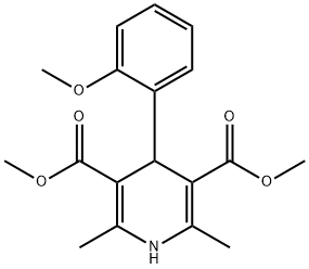 dimethyl 4-(2-methoxyphenyl)-2,6-dimethyl-1,4-dihydropyridine-3,5-dicarboxylate Structural