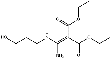 diethyl 2-(amino((3-hydroxypropyl)amino)methylene)malonate Structural