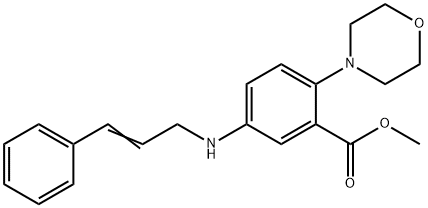 methyl 5-(cinnamylamino)-2-morpholinobenzoate Structural