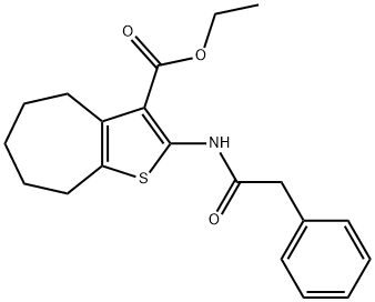 ethyl 2-[(phenylacetyl)amino]-5,6,7,8-tetrahydro-4H-cyclohepta[b]thiophene-3-carboxylate Structural