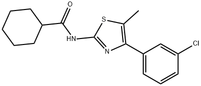 N-[4-(3-chlorophenyl)-5-methyl-1,3-thiazol-2-yl]cyclohexanecarboxamide Structural