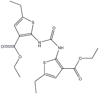 diethyl 2,2'-(carbonylbis(azanediyl))bis(5-ethylthiophene-3-carboxylate) Structural