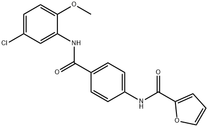 N-{4-[(5-chloro-2-methoxyphenyl)carbamoyl]phenyl}furan-2-carboxamide Structural