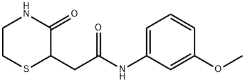 N-(3-methoxyphenyl)-2-(3-oxothiomorpholin-2-yl)acetamide Structural