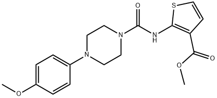 methyl 2-(4-(4-methoxyphenyl)piperazine-1-carboxamido)thiophene-3-carboxylate Structural