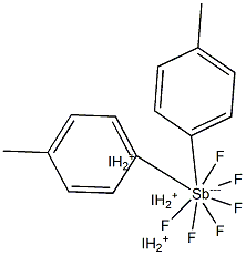 Iodonium bis(4-methylphenyl) Hexafluoroantimonate Structural