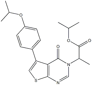 isopropyl 2-(5-(4-isopropoxyphenyl)-4-oxothieno[2,3-d]pyrimidin-3(4H)-yl)propanoate Structural