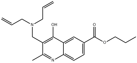 propyl 3-((diallylamino)methyl)-2-methyl-4-oxo-1,4-dihydroquinoline-6-carboxylate Structural