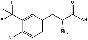 4-Chloro-3-(trifluoromethyl)-D-phenylalanine Structural