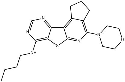 N-butyl-4-morpholino-2,3-dihydro-1H-cyclopenta[4',5']pyrido[3',2':4,5]thieno[3,2-d]pyrimidin-7-amine Structural