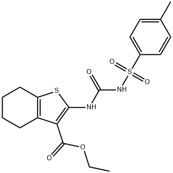 ethyl 2-(3-tosylureido)-4,5,6,7-tetrahydrobenzo[b]thiophene-3-carboxylate Structural