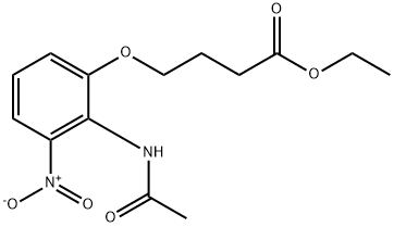ethyl 4-[2-(acetylamino)-3-nitrophenoxy]butanoate Structural