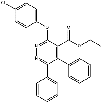 ethyl 3-(4-chlorophenoxy)-5,6-diphenylpyridazine-4-carboxylate Structural
