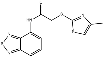 N-(2,1,3-benzothiadiazol-4-yl)-2-[(4-methyl-1,3-thiazol-2-yl)sulfanyl]acetamide Structural