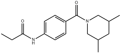 N-{4-[(3,5-dimethylpiperidin-1-yl)carbonyl]phenyl}propanamide Structural