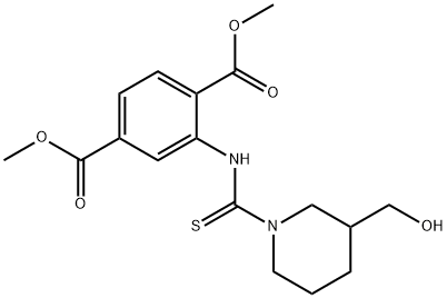 dimethyl 2-(3-(hydroxymethyl)piperidine-1-carbothioamido)terephthalate Structural
