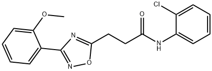 N-(2-chlorophenyl)-3-[3-(2-methoxyphenyl)-1,2,4-oxadiazol-5-yl]propanamide Structural