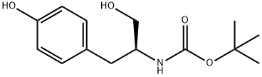 tert-Butyl [(S)-2-hydroxy-1-(4-hydroxybenzyl)ethyl]carbamate Structural