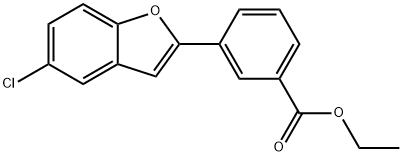 ethyl 3-(5-chlorobenzofuran-2-yl)benzoate Structural