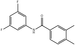 N-(3,5-difluorophenyl)-3,4-dimethylbenzamide Structural