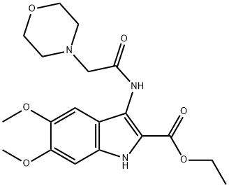 ethyl 5,6-dimethoxy-3-(2-morpholinoacetamido)-1H-indole-2-carboxylate Structural