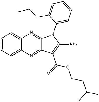 isopentyl 2-amino-1-(2-ethoxyphenyl)-1H-pyrrolo[2,3-b]quinoxaline-3-carboxylate Structural