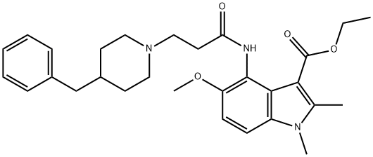 ethyl 4-(3-(4-benzylpiperidin-1-yl)propanamido)-5-methoxy-1,2-dimethyl-1H-indole-3-carboxylate Structural