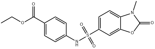 ethyl 4-(3-methyl-2-oxo-2,3-dihydrobenzo[d]oxazole-6-sulfonamido)benzoate Structural