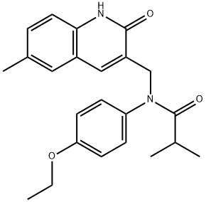 N-(4-ethoxyphenyl)-2-methyl-N-[(6-methyl-2-oxo-1,2-dihydroquinolin-3-yl)methyl]propanamide Structural