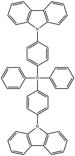 bis(4-(9H-carbazol-9-yl)phenyl)diphenylsilane Structural