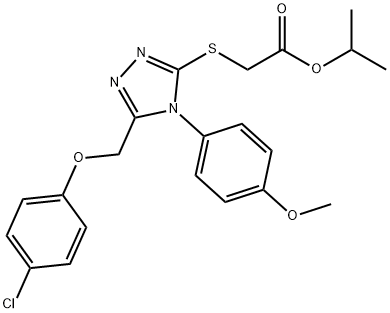 isopropyl 2-((5-((4-chlorophenoxy)methyl)-4-(4-methoxyphenyl)-4H-1,2,4-triazol-3-yl)thio)acetate Structural