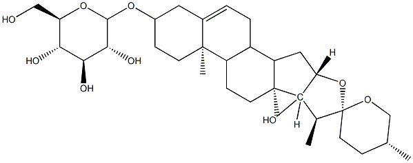 Glucopyranoside,(3beta,25R)-17-hydroxyspirost-5-en-3-yl Structural