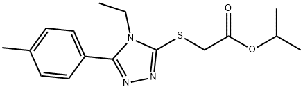 isopropyl 2-((4-ethyl-5-(p-tolyl)-4H-1,2,4-triazol-3-yl)thio)acetate Structural