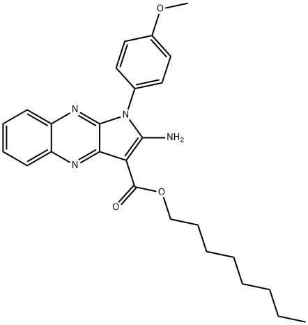 octyl 2-amino-1-(4-methoxyphenyl)-1H-pyrrolo[2,3-b]quinoxaline-3-carboxylate Structural