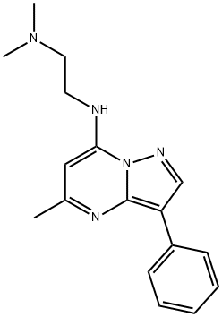 N,N-dimethyl-N'-(5-methyl-3-phenylpyrazolo[1,5-a]pyrimidin-7-yl)ethane-1,2-diamine Structural
